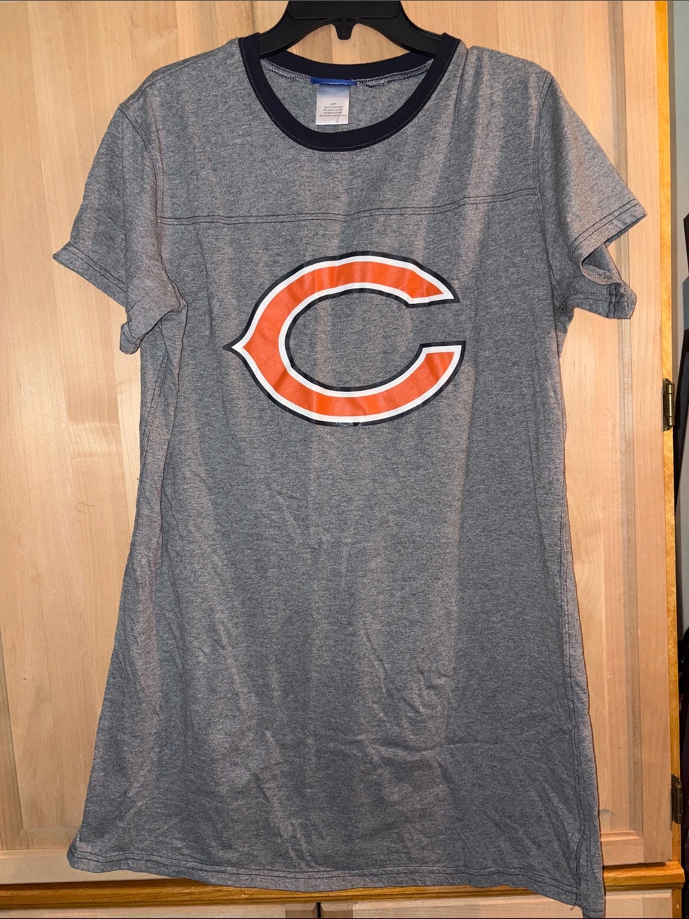Reebok Gray Sweatshirt with Navy Trim and Orange Accent